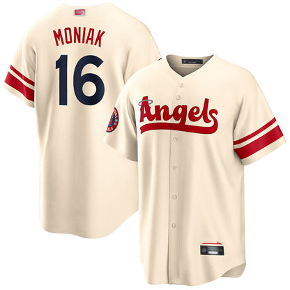 LA.Angels #16 Mickey Moniak Player Cream City Connect Replica Baseball Jerseys baseball jersey product view 1
