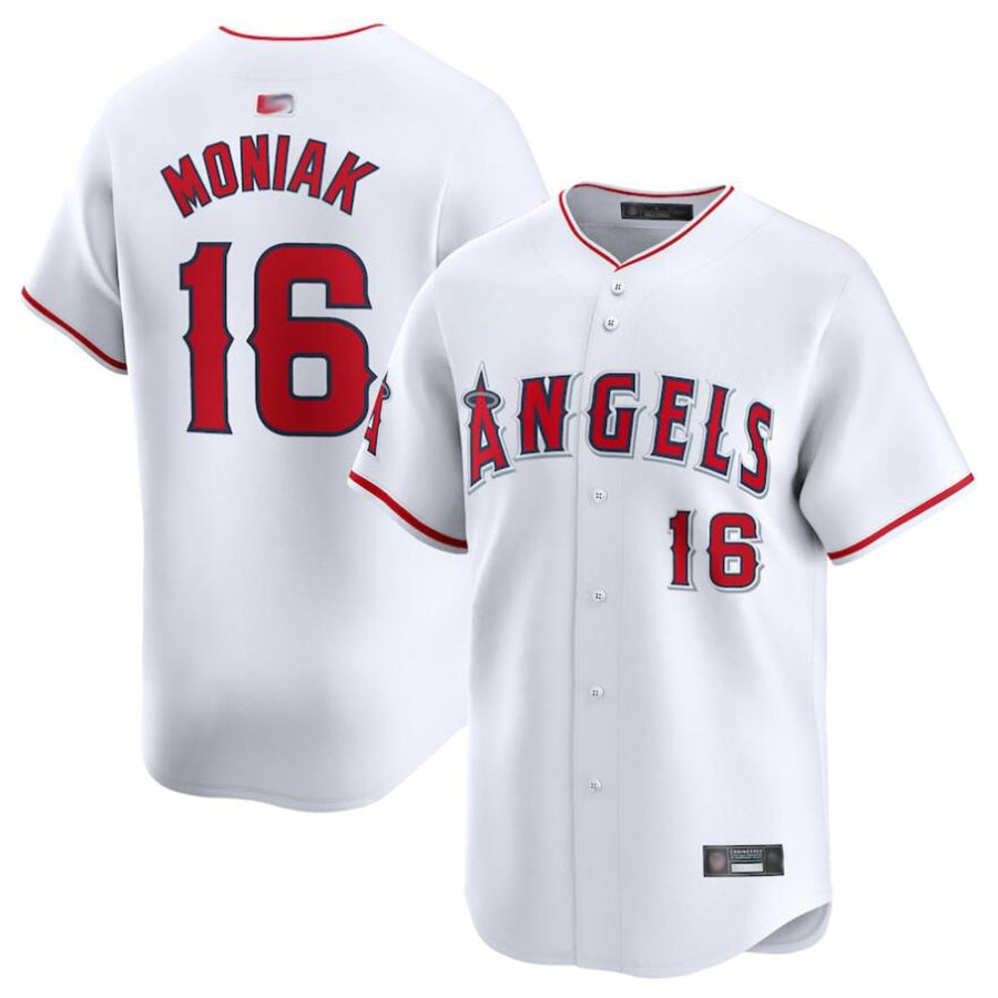 LA.Angels #16 Mickey Moniak Player White Home Limited Baseball Jerseys baseball jersey product view 1