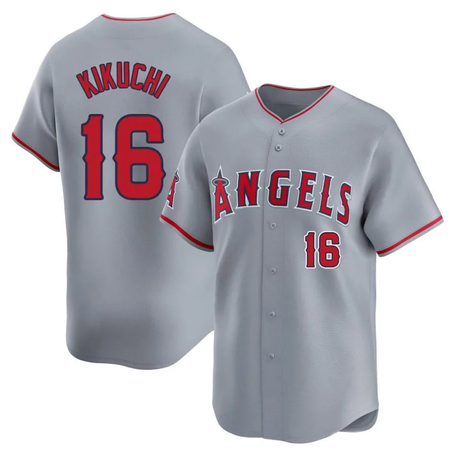 LA.Angels #16 Yusei Kikuchi Player Gray Home Replica Baseball Jerseys baseball jersey product view 1