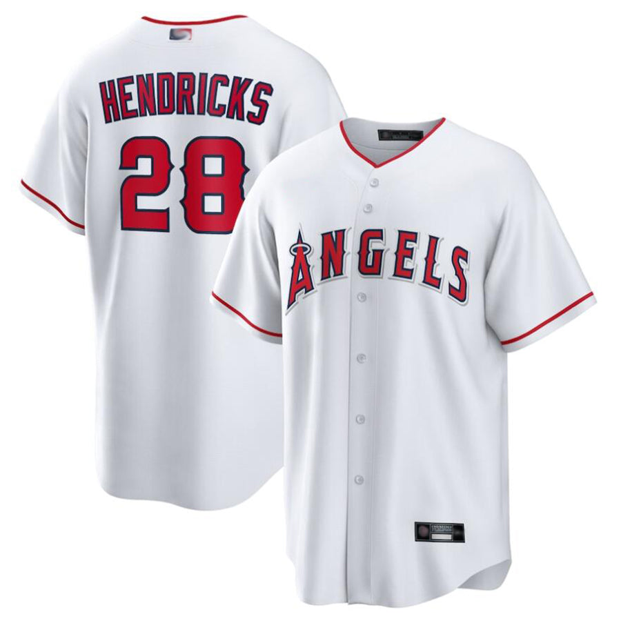 LA.Angels #28 Kyle Hendricks Player White Home Replica Baseball Jerseys baseball jersey product view 1