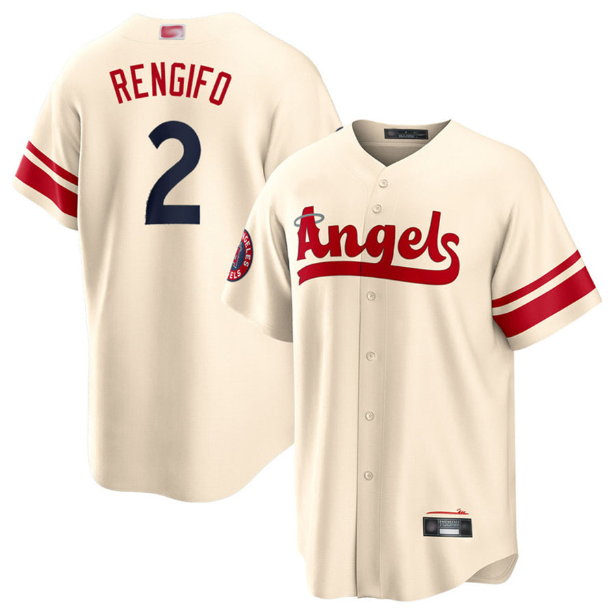 LA.Angels #2 Luis Rengifo Player Cream City Connect Replica Baseball Jerseys baseball jersey product view 1
