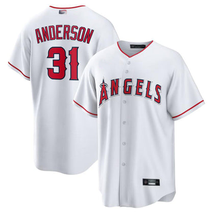 LA.Angels #31 Tyler Anderson Player White Home Replica Baseball Jerseys baseball jersey product view 1