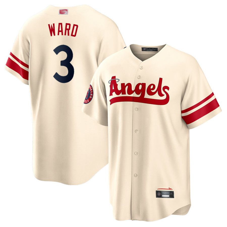 LA.Angels #3 Taylor Ward Player Cream City Connect Baseball Jerseys baseball jersey product view 1