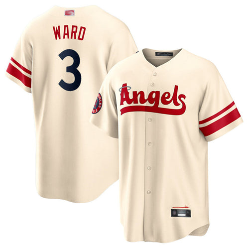 LA.Angels #3 Taylor Ward Player Cream City Connect Baseball Jerseys baseball jersey product view 1