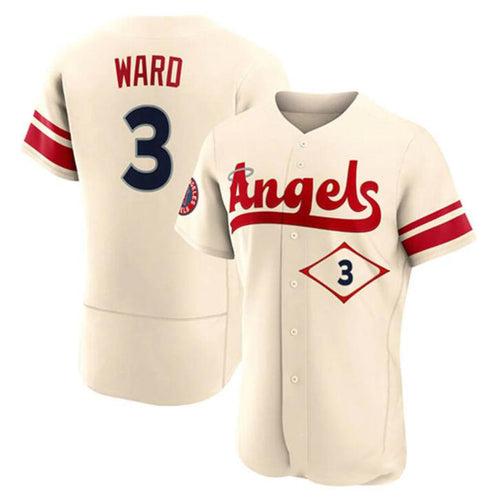 LA.Angels #3 Taylor Ward Player Cream Home Limited Elite Baseball Jerseys baseball jersey product view 1