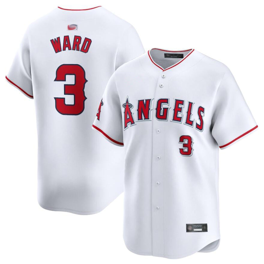LA.Angels #3 Taylor Ward Player White Home Limited Baseball Jerseys baseball jersey product view 1