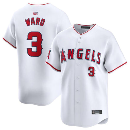 LA.Angels #3 Taylor Ward Player White Home Limited Baseball Jerseys baseball jersey product view 1