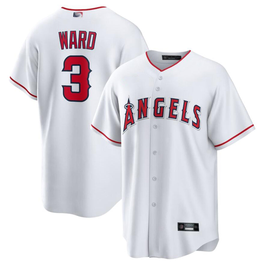 LA.Angels #3 Taylor Ward Player White Home Replica Baseball Jerseys baseball jersey product view 2