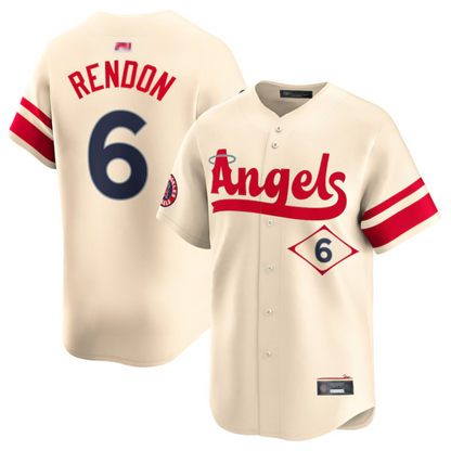 LA.Angels #6 Anthony Rendon Player Cream City Connect Limited Baseball Jerseys baseball jersey product view 1