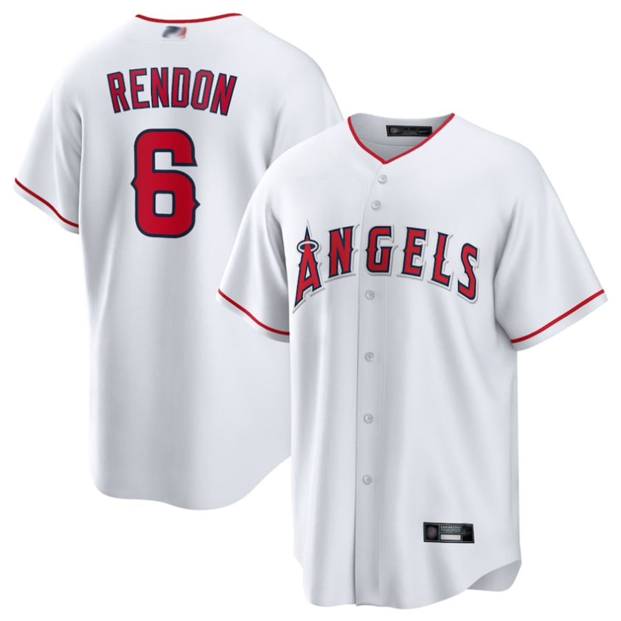 LA.Angels #6 Anthony Rendon Player White Home Replica Baseball Jerseys baseball jersey product view 1