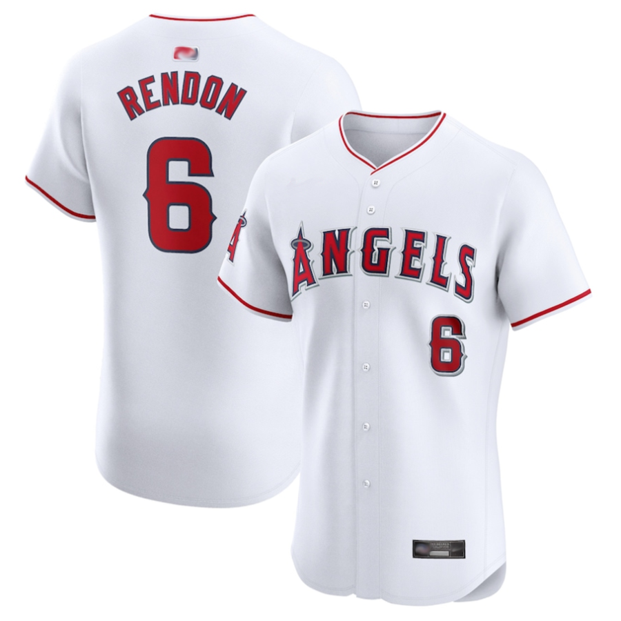 LA.Angels #6 Anthony Rendon Playre White Home Elite Baseball Jerseys baseball jersey product view 1