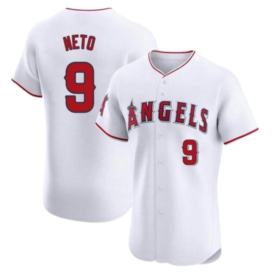 LA.Angels #9 Zach Neto Player White Home Limited Elite Baseball Jerseys baseball jersey product view 1