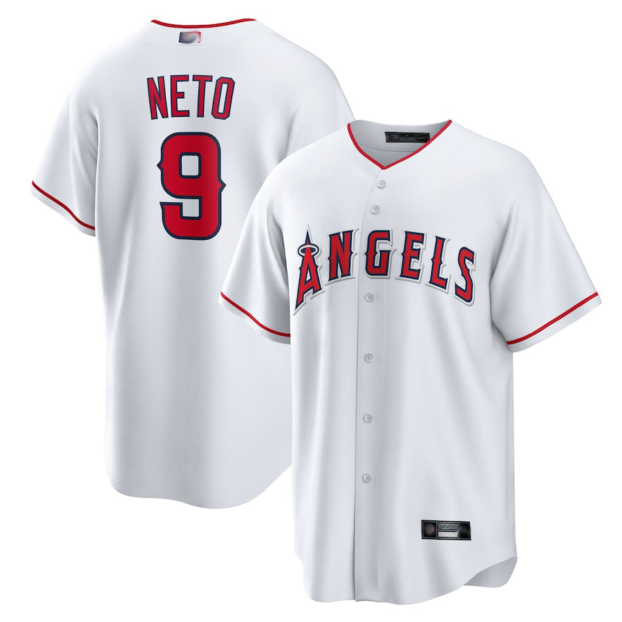 LA.Angels #9 Zach Neto Player White Home Replica Baseball Jerseys baseball jersey product view 1