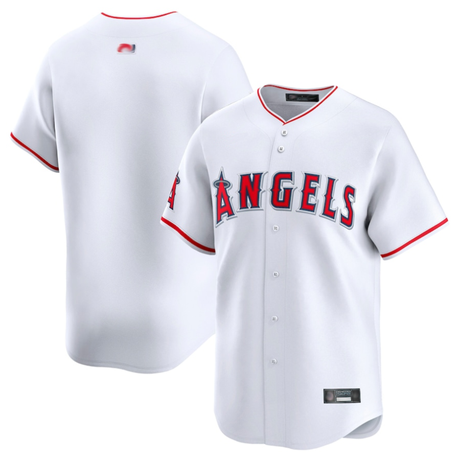 LA.Angels Blank Player White Home Limited Baseball Jerseys baseball jersey product view 1