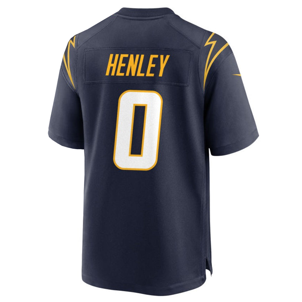 LA.Chargers #0 Daiyan Henley Player Navy Home Game Football Jerseys football jersey product view 1