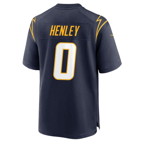 LA.Chargers #0 Daiyan Henley Player Navy Home Game Football Jerseys football jersey product view 1