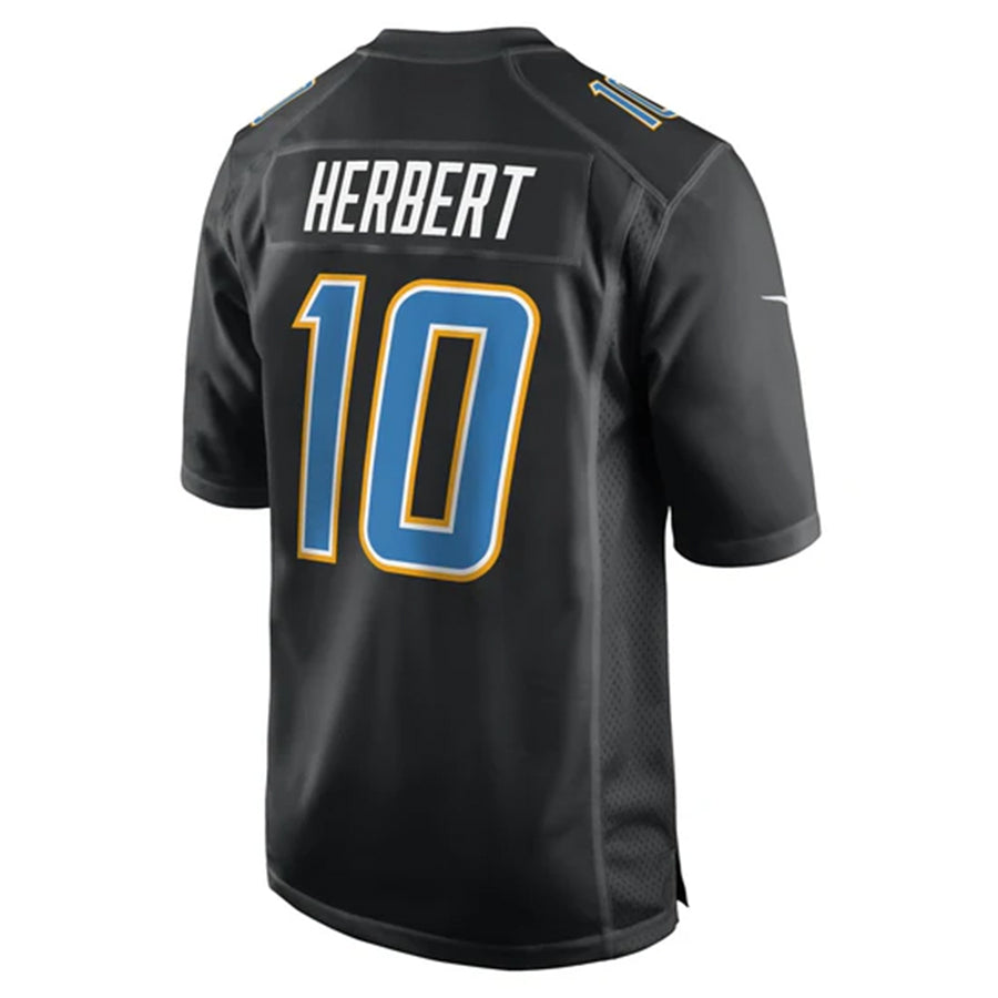 LA.Chargers #10 Justin Herbert Player Black Fashion Football Jerseys football jersey product view 1