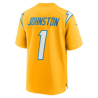 LA.Chargers #1 Quentin Johnston Player Gold Home Game Football Jerseys football jersey product view 1