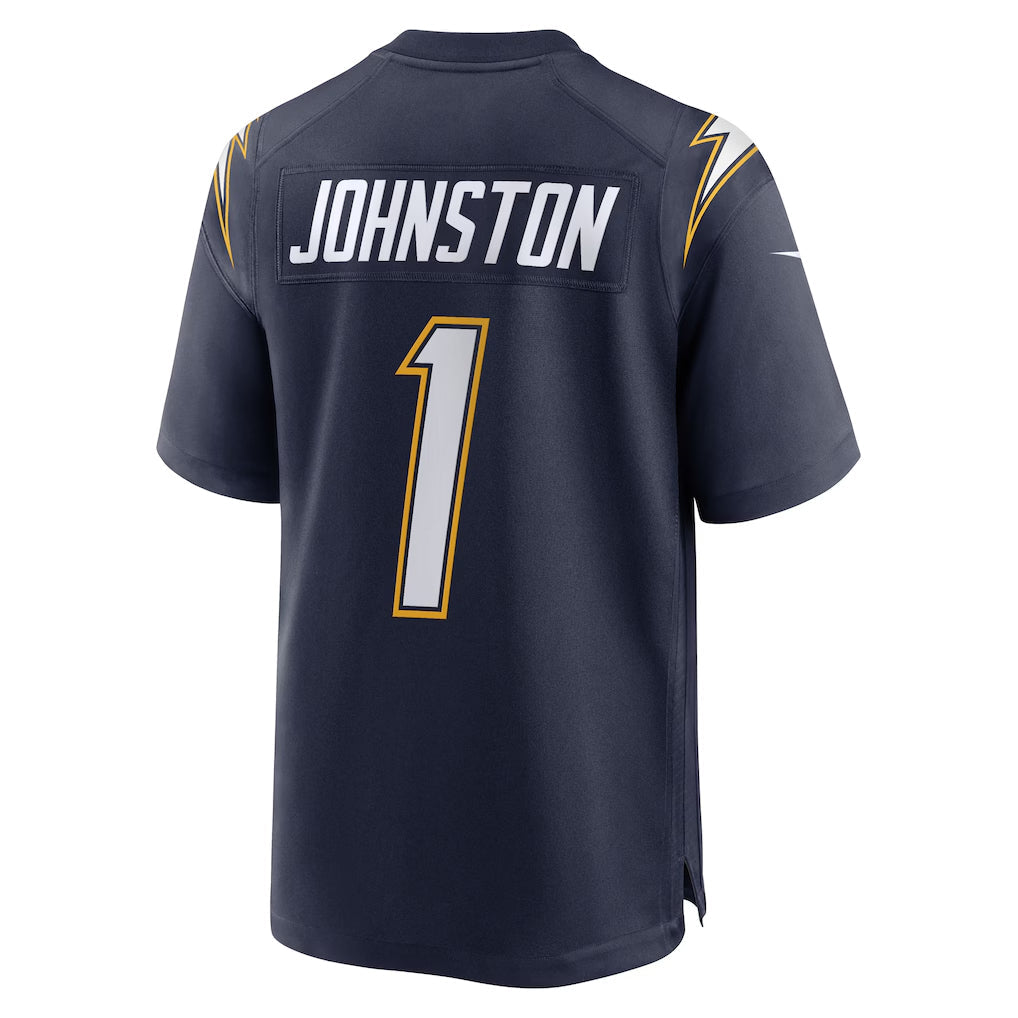 LA.Chargers #1 Quentin Johnston Player Navy Alternate Game Football Jerseys football jersey product view 1