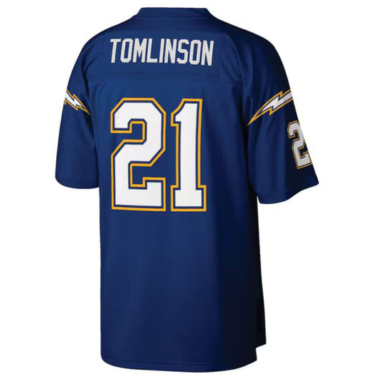 #21 LaDainian Tomlinson Player LA.Chargers Mitchell & Ness Navy Retired Legacy Replica Football Jerseys football jersey product view 1