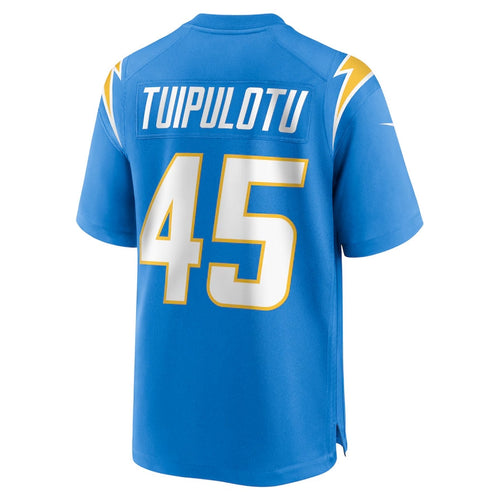 LA.Chargers #45 Tuli Tuipulotu Player Powder Blue Game Stitched American Football Jerseys football jersey product view 1