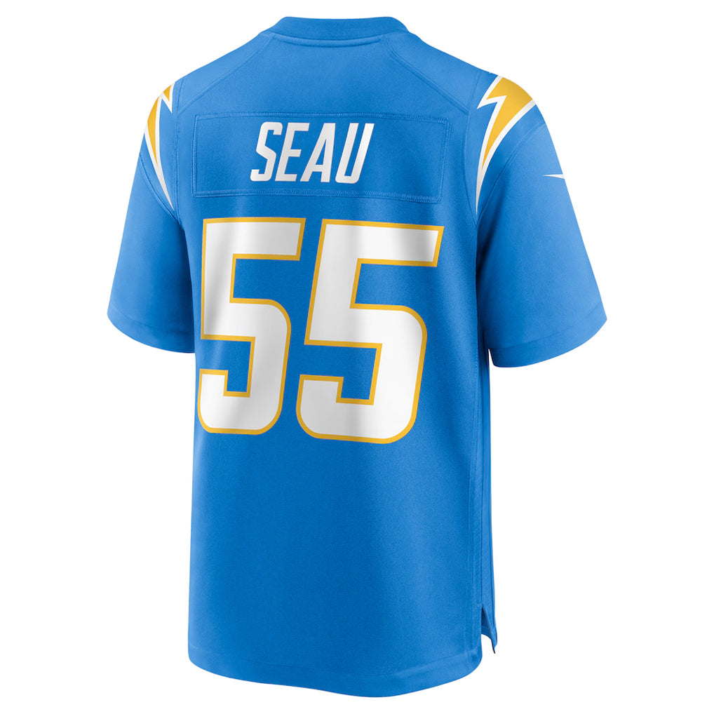 LA.Chargers #55 Junior Seau Player Blue Home Game Football Jerseys football jersey product view 1