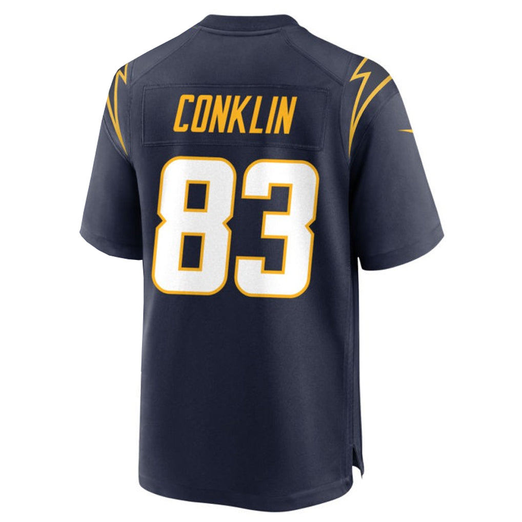 LA.Chargers #83 Tyler Conklin Player Navy Home Game Football Jerseys football jersey product view 1