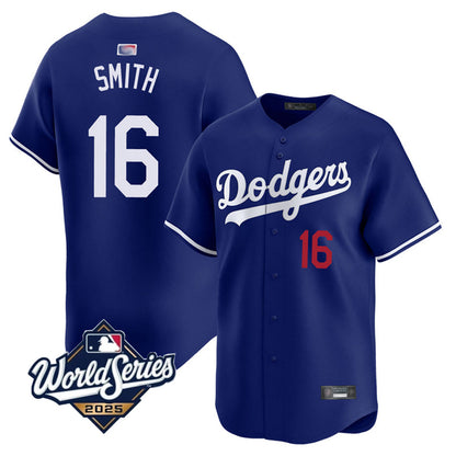 LA.Dodgers #16 Will Smith Player 2025 World Series Royal Home Game Baseball Jerseys baseball jersey product view 1