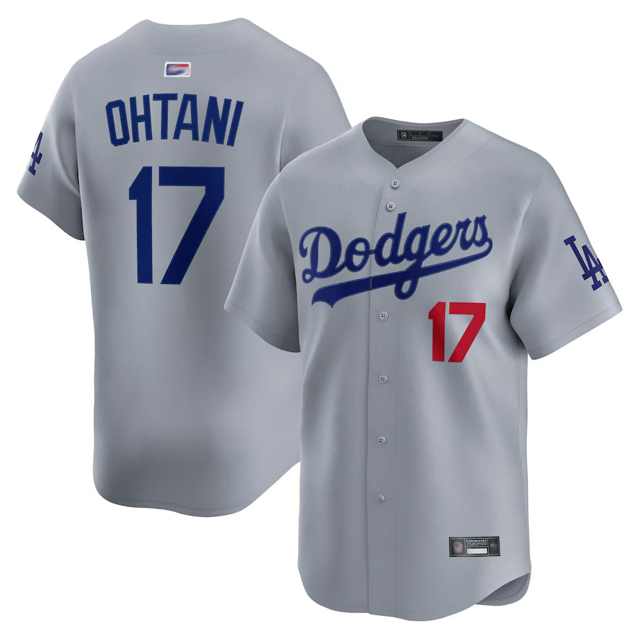 LA.Dodgers #17 Shohei Ohtani Player Gray Limited Baseball Jerseys baseball jersey product view 1