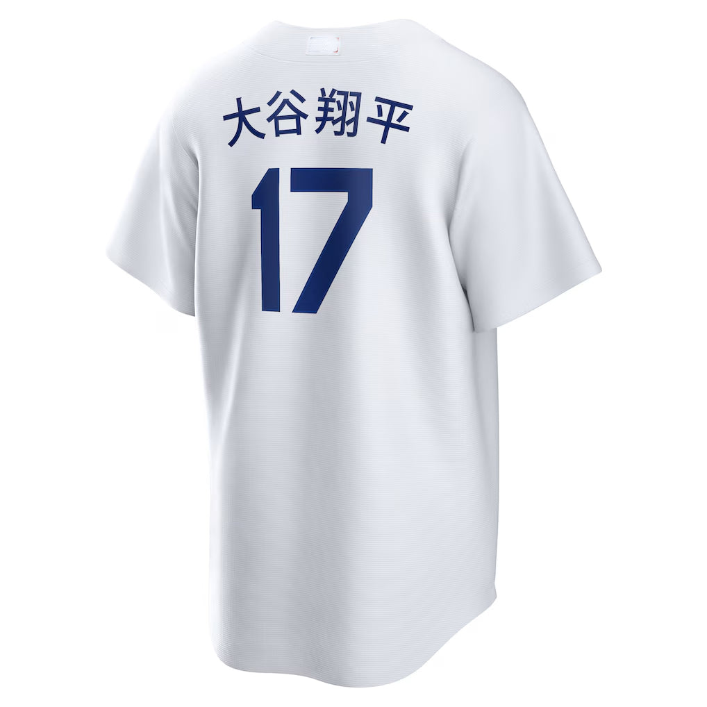 LA.Dodgers #17 Shohei Ohtani Player White Home Game Baseball Jerseys baseball jersey product view 1