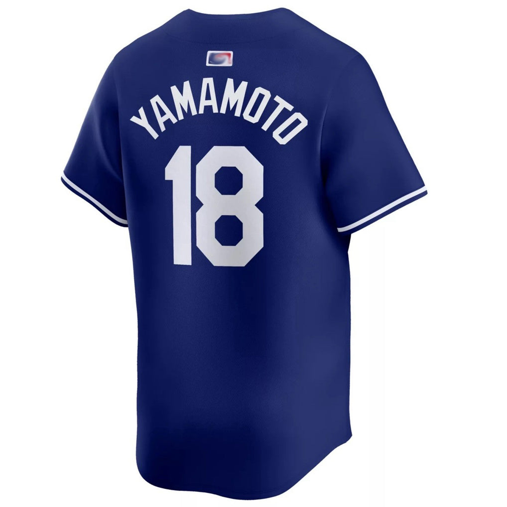 LA.Dodgers #18 Yoshinobu Yamamoto Player Royal Limited Home Game Baseball Jerseys baseball jersey product view 1