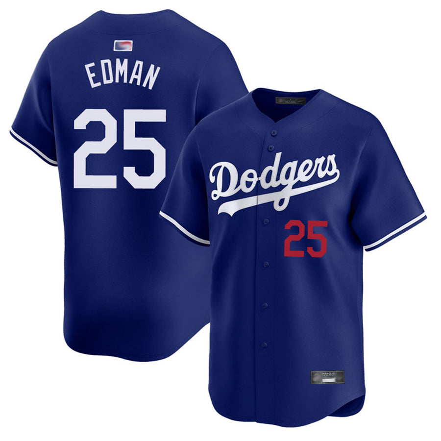 LA.Dodgers #25 Tommy Edman Player Royal Home Limited Baseball Jerseys baseball jersey product view 1