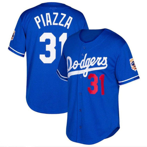 LA.Dodgers #31 Mike Piazza Player Mitchell & Ness Cooperstown Collection Mesh Batting Practice Jersey - Royal Baseball Jerseys baseball jersey product view 1