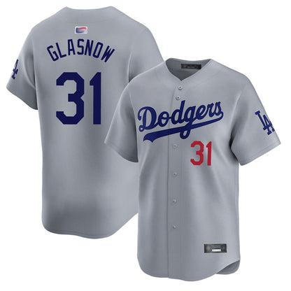 LA.Dodgers #31 Tyler Glasnow Player Gray Road Home Limited Baseball Jerseys baseball jersey product view 1