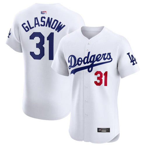 LA.Dodgers #31 Tyler Glasnow Player White Home Limited Elite Baseball Jerseys baseball jersey product view 1