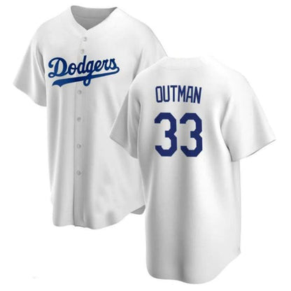 LA.Dodgers #33 James Outman Player White Home Replica Baseball Jerseys baseball jersey product view 1