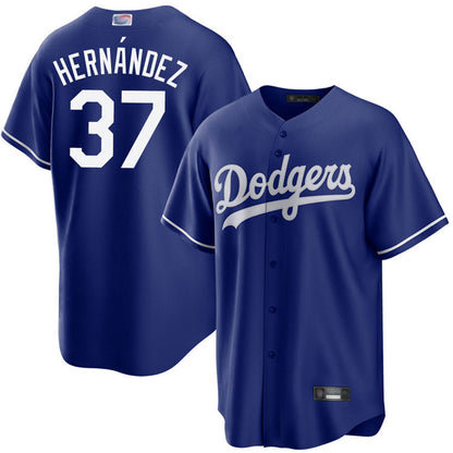 LA.Dodgers #37 Teoscar Hernandez Player Royal Home Replica Baseball Jerseys baseball jersey product view 1