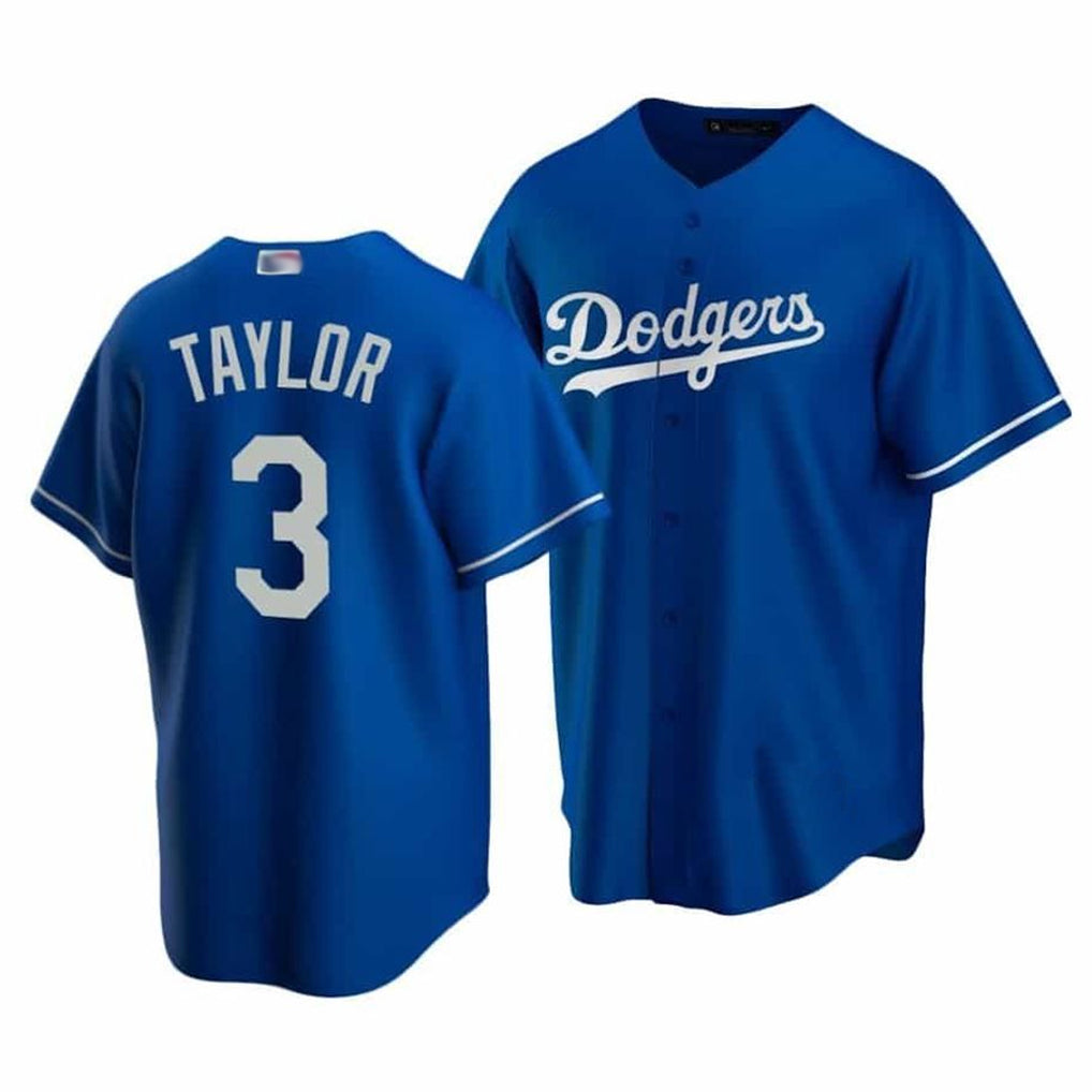 LA.Dodgers #3 Chris Taylor Player Royal Game Baseball Jerseys baseball jersey product view 1
