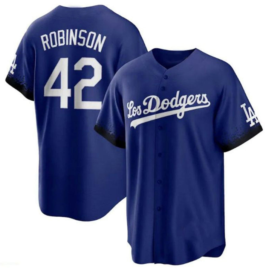 LA.Dodgers #42 Jackie Robinson City Connect Replica Player Royal Baseball Jerseys baseball jersey product view 1