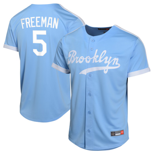 LA.Dodgers #5 Freddie Freeman Player Royal Limited Cooperstown Collection Baseball Jerseys baseball jersey product view 1