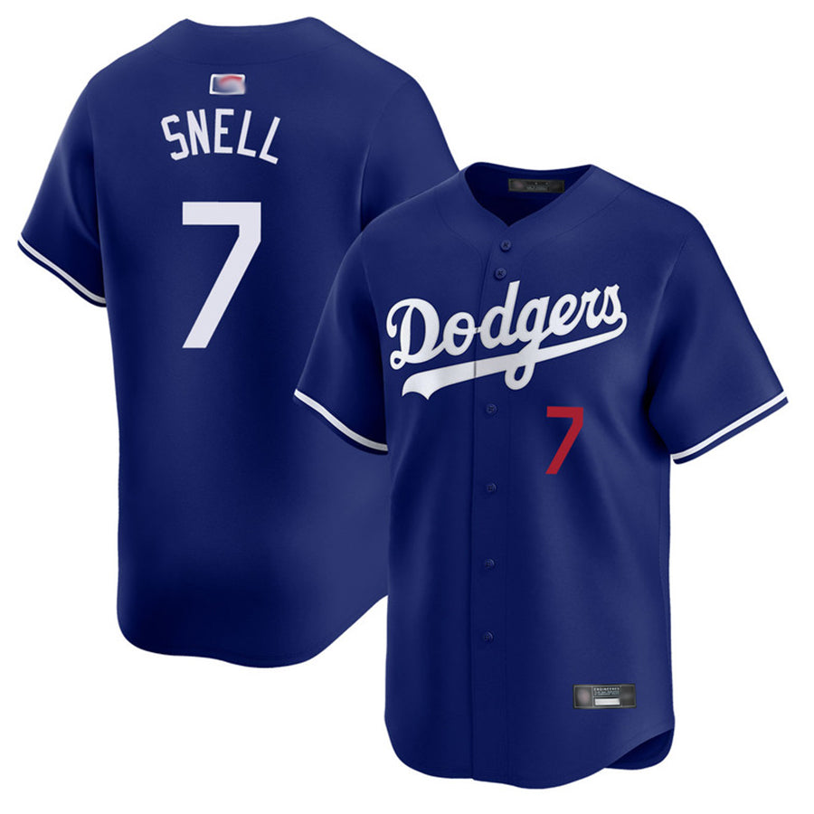 LA.Dodgers #7 Blake Snell Player Royal Home Replica Baseball Jerseys baseball jersey product view 1