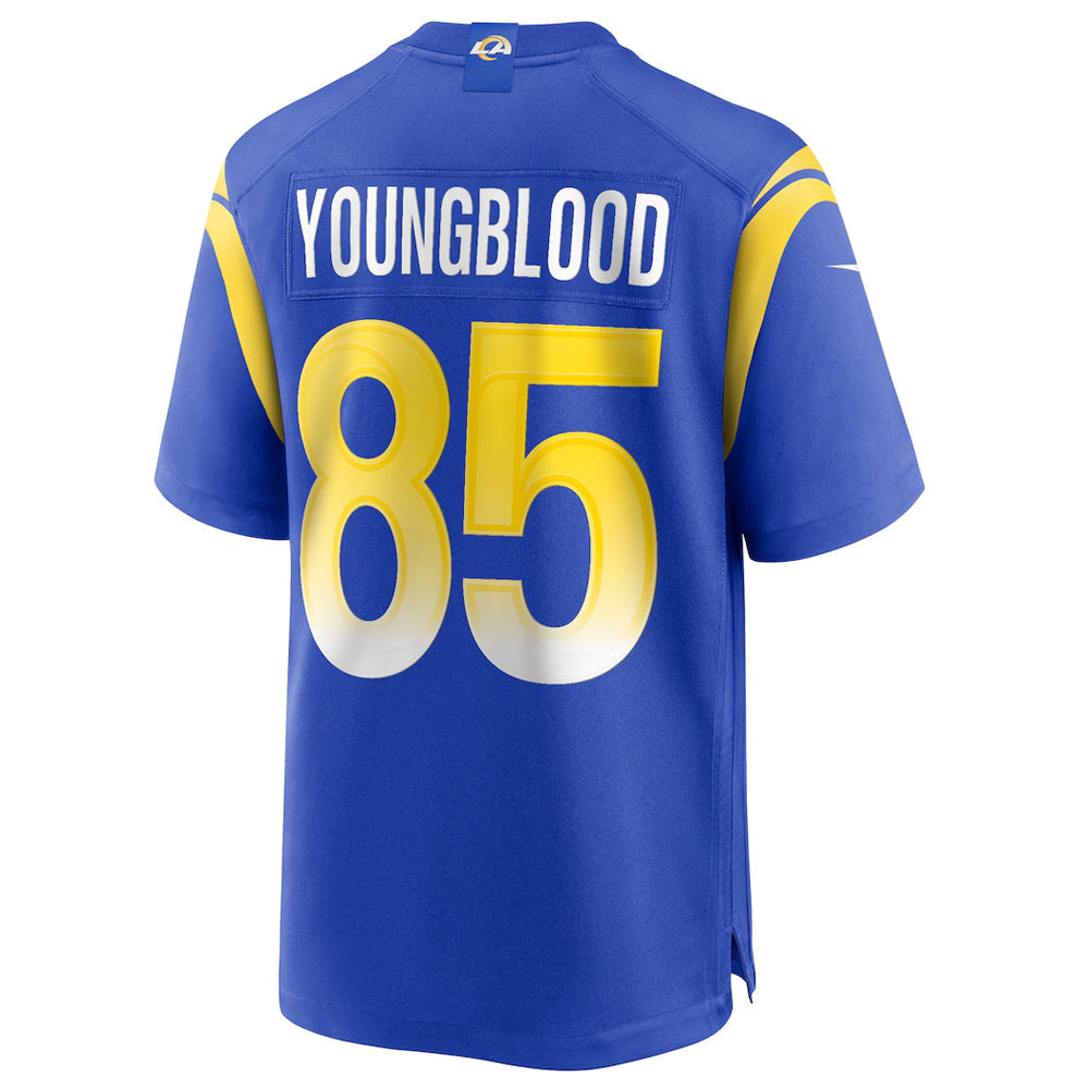 LA.Rams #85 Jack Youngblood Player Royal Home Game Football Jerseys football jersey product view 1