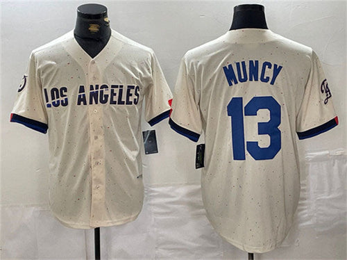 LA.Dodgers #13 Max Muncy Player Cream Stitched Baseball Jerseys baseball jersey product view 1