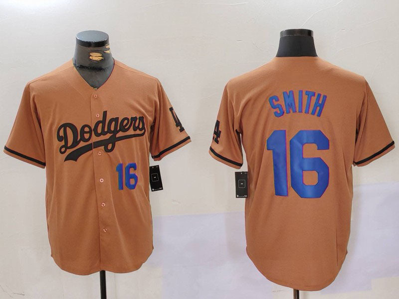 LA.Dodgers #16 Will Smith Olive Cool Base Limited Stitched Baseball Jerseys Player Jersey baseball jersey product view 1