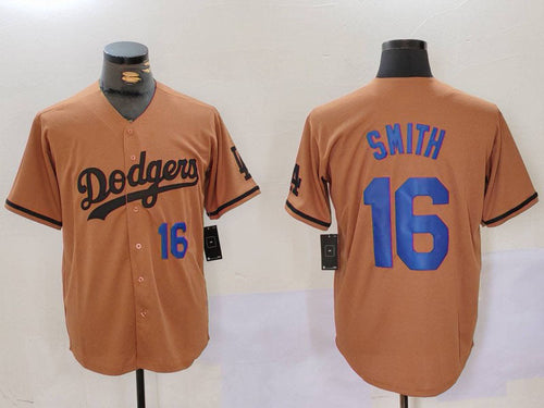 LA.Dodgers #16 Will Smith Olive Cool Base Limited Stitched Baseball Jerseys Player Jersey baseball jersey product view 1