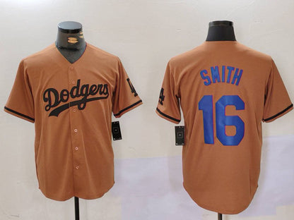 LA.Dodgers #16 Will Smith Player Game Jersey Olive Cool Base Limited Stitched Baseball Jerseys baseball jersey product view 1