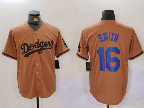 LA.Dodgers #16 Will Smith Player Game Jersey Olive Cool Base Limited Stitched Baseball Jerseys baseball jersey product view 1
