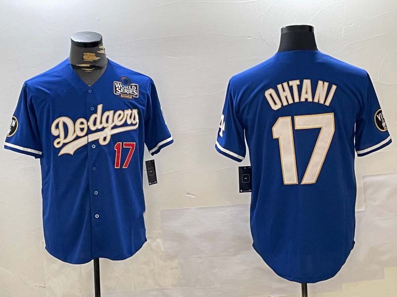 LA.Dodgers #17 Shohei Ohtani Player Blue Game Stitched Baseball Jerseys baseball jersey product view 1