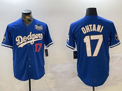LA.Dodgers #17 Shohei Ohtani Player Blue Game Stitched Baseball Jerseys baseball jersey product view 1