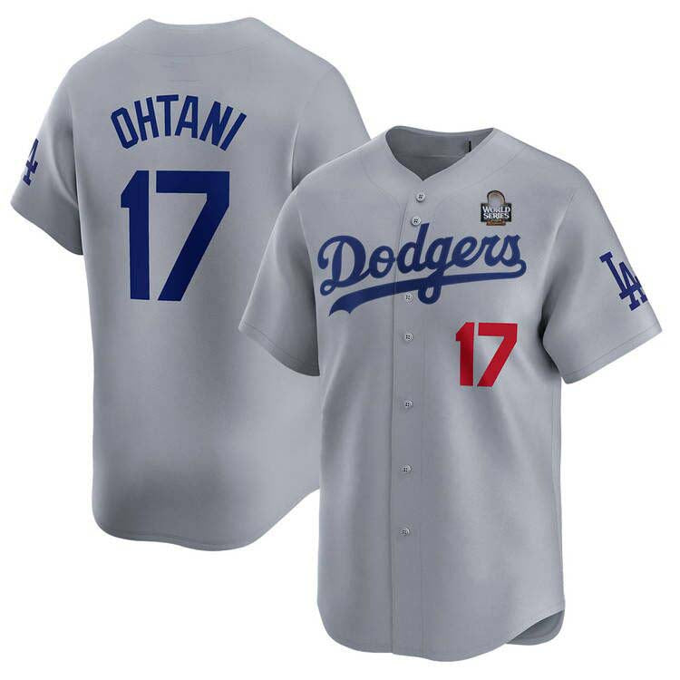 LA.Dodgers #17 Shohei Ohtani Player Gray Limited Cool Base Stitched Baseball Jerseys baseball jersey product view 1
